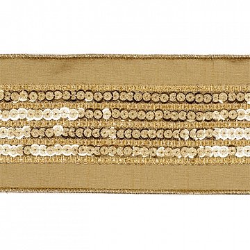 Новогоднее украшение "Лента с золотой отделкой" 33166